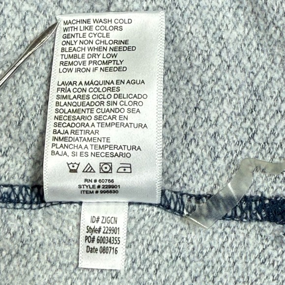 TOMMY BAHAMA Fleece Lined Crew Neck Lounge Sweatshirt L Navy Gray Style #229901 - Picture 12 of 12